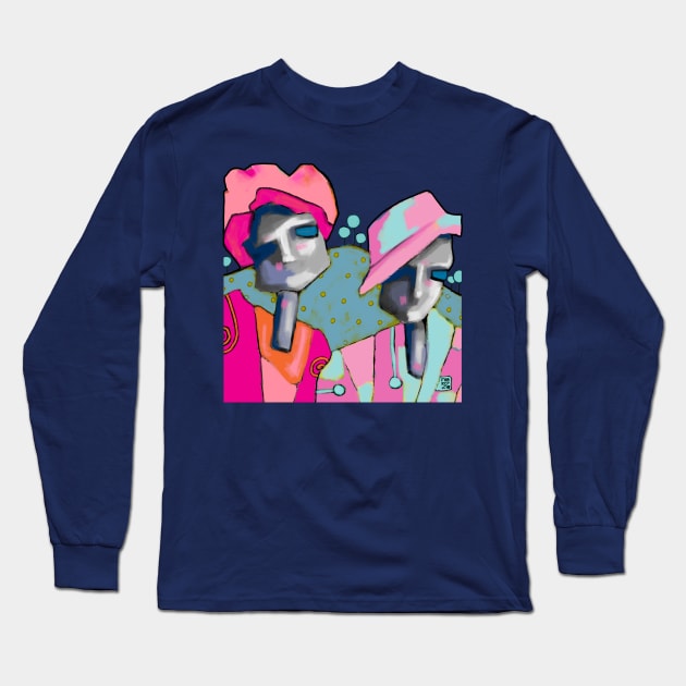 Two Pink Ladies Long Sleeve T-Shirt by FabrizioX